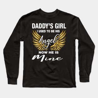 Men My Dad is my Guardian Angel Shirt Father_s Day Gifts Long Sleeve T-Shirt